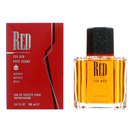 Red by Beverly Hills, 3.4 oz Eau De Toilette Spray for Men ,