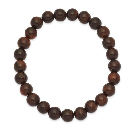 Red Sandalwood Bead Stretch Bracelet ,