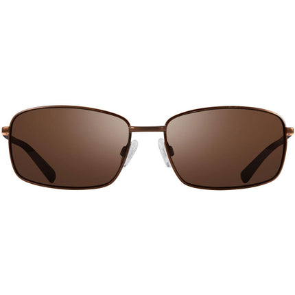 Revo Men's Sunglasses - Brown Small Rectangle Stainless Steel Frame | 1079 02 BR ,