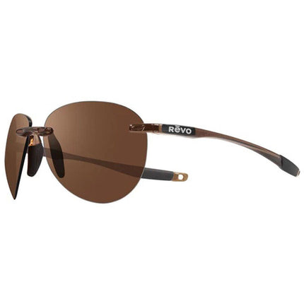 Revo Men's Sunglasses - Descend A Crystal Brown Lens Rimless Frame | 1169 02 BR ,