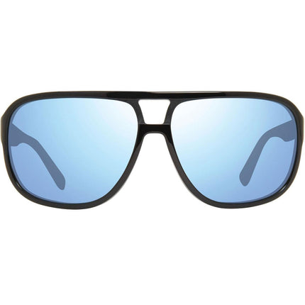 Revo Men's Sunglasses - Hank Black Aviator Frame Blue Water Lens Full Rim | 1145 01 BL ,
