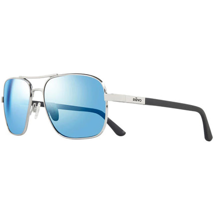 Revo Unisex Sunglasses - Freeman Blue Water Lens Chrome Metal Frame | 1012 03 BL ,