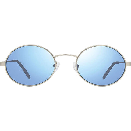 Revo Unisex Sunglasses - Lunar Oval Steel Frame Blue Water Lens Full Rim | 1144 03 BL ,