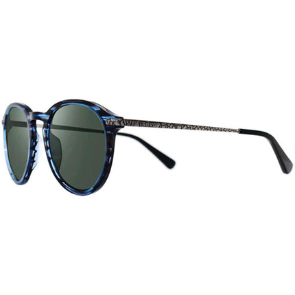 Revo Unisex Sunglasses - Python III Blue Horn Frame Smoky Green Lens | 1177 05 SG50 ,
