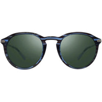 Revo Unisex Sunglasses - Python III Blue Horn Frame Smoky Green Lens | 1177 05 SG50 ,