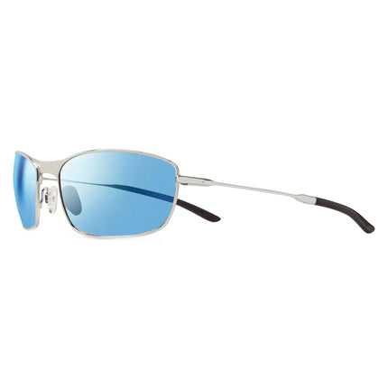 Revo Unisex Sunglasses - Thin Shot Chrome Metal Frame Blue Water Lens | 3090 03 BL ,