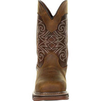 Rocky Men's Western Boot - Iron Skull Medium Brown Chocolate, Size 9W | RKW0314-090-W ,