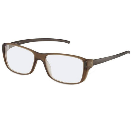 Rodenstock Men's Eyeglasses - Demo Lens Brown Frame Rectangular | R8011-C-57-16-155 ,