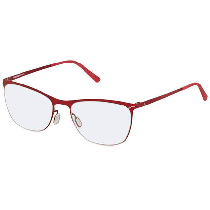 Rodenstock Women's Eyeglasses - Demo Lens Red Frame Square | R2591-A-52-17-135 ,
