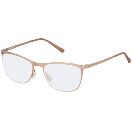 Rodenstock Women's Eyeglasses - Demo Lens Rose Gold Frame Square | R2591-C-52-17-135 ,