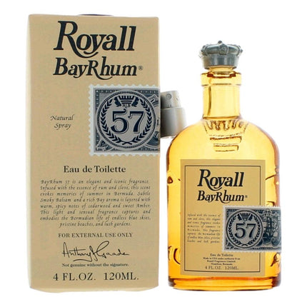 Royall BayRhum 57 by Royall Fragrances, 4 oz Eau De Toilette Spray for Men ,