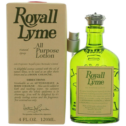 Royall Lyme by Royall Fragrances, 4 oz All Purpose Lotion Spray for Men ,