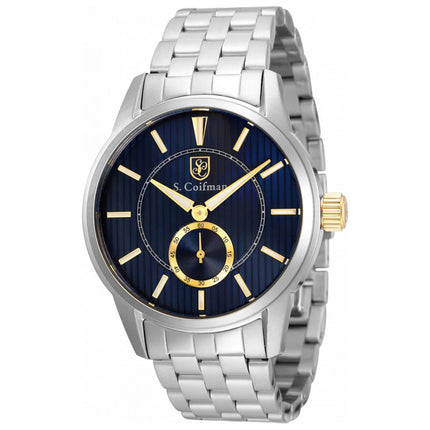 S. Coifman Men's Quartz Watch - Blue Dial Stainless Steel Bracelet | SC0509 ,