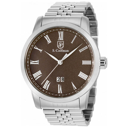 S. Coifman Men's Watch Quartz Brown Dial Stainless Steel Bracelet | SC0510 ,