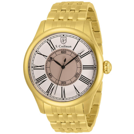 S. Coifman Men's Watch - Quartz Yellow Gold Stainless Steel Bracelet | SC0436 ,