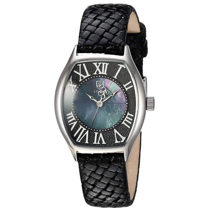 S. Coifman Women's Quartz Watch - Legacy Black MOP Dial Leather Strap | SC0384 ,