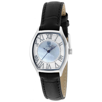 S. Coifman Women's Watch - Legacy Quartz Silver Tone MOP Dial Black Strap | SC0383 ,