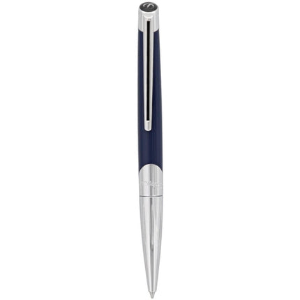 S.T. Dupont Ballpoint Pen - Defi Millenium Blue Lacquer Brass and Chrome | DP405736 ,