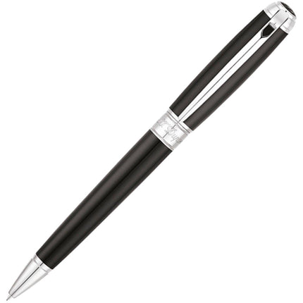 S.T. Dupont Ballpoint Pen - Line D Black Lacquer and Silver Palladium | DP415100M ,