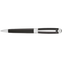 S.T. Dupont Ballpoint Pen - Line D Black Lacquer and Silver Palladium | DP415100M ,