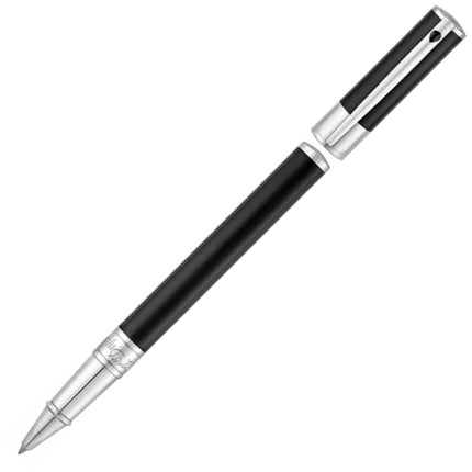 S.T. Dupont Rollerball Pen - D-Initial Black Lacquer and Polished Chrome | DP262200 ,