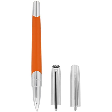 S.T. Dupont Rollerball Pen - Defi Millenium Matte Orange Brass and Chrome | DP402737 ,