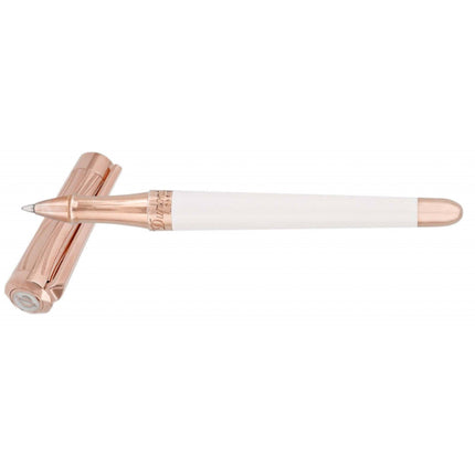 S.T. Dupont Rollerball Pen - Liberté Her White Lacquer and Rose Gold Brass | DP462398 ,