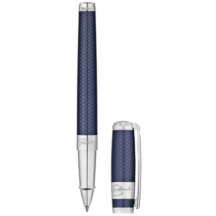 S.T. Dupont Rollerball Pen - Line D Tony Stark Blue Honeycomb Design | 412708 ,