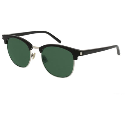 Saint Laurent Men's Sunglasses - Green Lens Black Square Frame | SAINT LAURENT SL108 5 ,