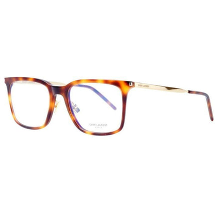 Saint Laurent Unisex Eyeglasses - Havana Gold Square Frame | SAINT LAURENT SL263 004 ,
