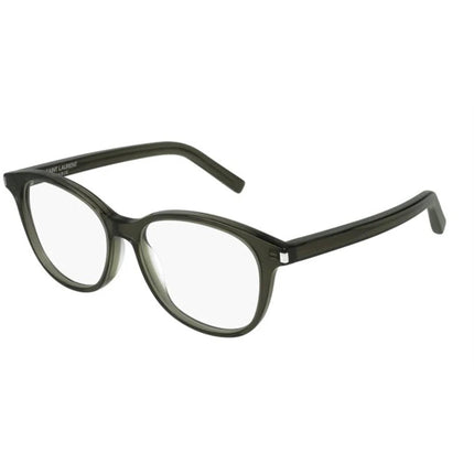 Saint Laurent Unisex Eyeglasses - Shiny Dark Olive Frame | SAINT LAURENT CLASSIC9 006 ,