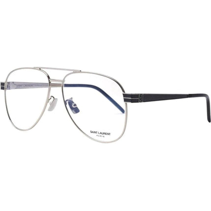 Saint Laurent Unisex Eyeglasses - Silver Aviator Frame | SAINT LAURENT SLM54 2 ,