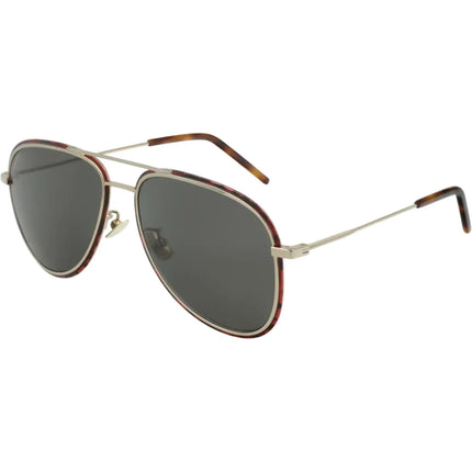 Saint Laurent Unisex Sunglasses - Grey Lens Gold Metal Frame | SAINT LAURENT SL294 2 ,