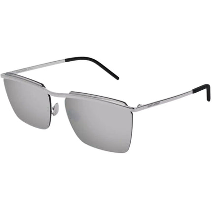 Saint Laurent Unisex Sunglasses - Silver Mirror Lens Frame | SAINT LAURENT SL243 5 ,