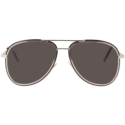 Saint Laurent Unisex Sunglasses - Silver/Black Metal Frame | SAINT LAURENT SL294 1 ,