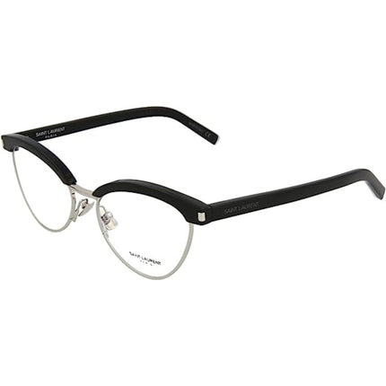 Saint Laurent Women's Eyeglasses - Black Silver Cat Eye Frame | SAINT LAURENT SL218 2 ,