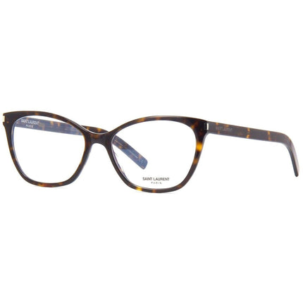 Saint Laurent Women's Eyeglasses - Havana Cat Eye Frame | SAINT LAURENT SL287SLIM 002 ,