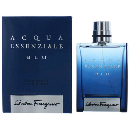 Salvatore Ferragamo Men's Eau De Toilette Spray - Acqua Essenziale BLU, 3.4 oz ,