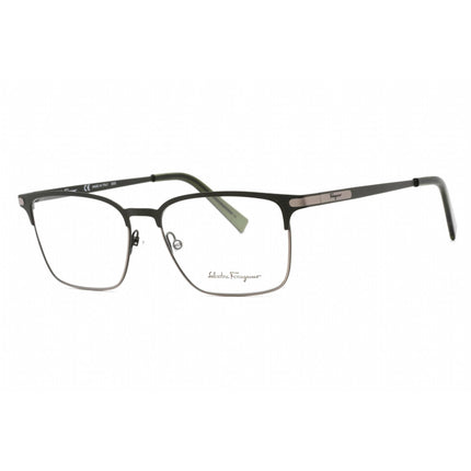 Salvatore Ferragamo Men's Eyeglasses - Army Green/Ruthenium Metal Frame | SF2207 331 ,