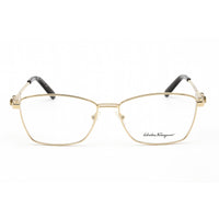 Salvatore Ferragamo Men's Eyeglasses - Cat Eye Shiny Gold Metal Frame | SF2198 717 ,