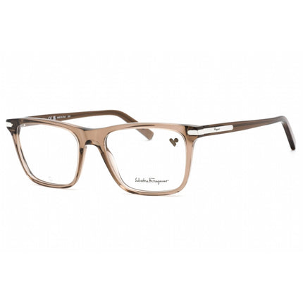 Salvatore Ferragamo Men's Eyeglasses - Full Rim Transparent Sand Frame | SF2959 278 ,