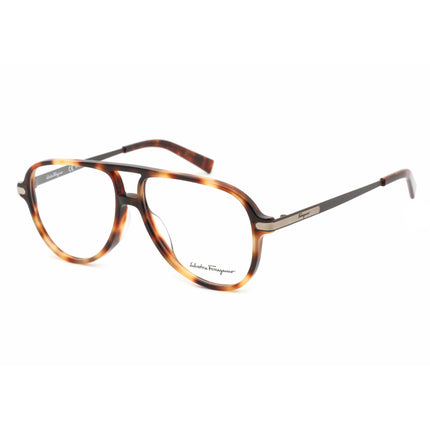 Salvatore Ferragamo Men's Eyeglasses - Havana Aviator Frame Clear Lens | SF2855 214 ,