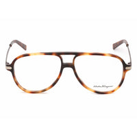 Salvatore Ferragamo Men's Eyeglasses - Havana Aviator Frame Clear Lens | SF2855 214 ,