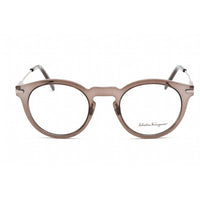 Salvatore Ferragamo Men's Eyeglasses - Round Crystal Grey Plastic Frame | SF2906 033 ,