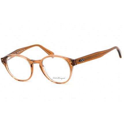 Salvatore Ferragamo Men's Eyeglasses - Round Transparent Brown Frame | SF2940 232 ,