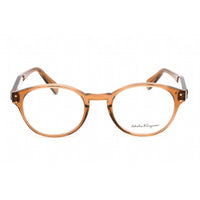 Salvatore Ferragamo Men's Eyeglasses - Round Transparent Brown Frame | SF2940 232 ,