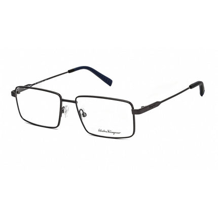 Salvatore Ferragamo Men's Eyeglasses - Shiny Dark Gunmetal Metal Frame | SF2206 015 ,