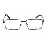 Salvatore Ferragamo Men's Eyeglasses - Shiny Dark Gunmetal Metal Frame | SF2206 015 ,