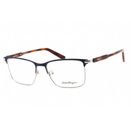 Salvatore Ferragamo Men's Eyeglasses - Shiny Light Ruthenium Metal Frame | SF2179 021 ,