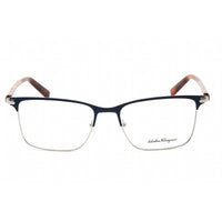 Salvatore Ferragamo Men's Eyeglasses - Shiny Light Ruthenium Metal Frame | SF2179 021 ,